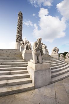 Oslo rock statue park in Norway