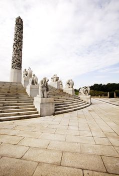 Oslo rock statue park in Norway