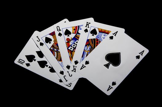 Straight flush on the poker table