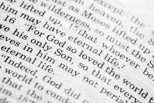 John 3:16 in the Christian Bible, For God so loved the world...