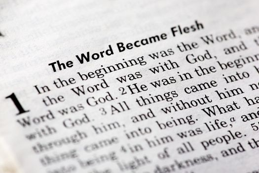 John 1:1 - The word became flesh. Popular New Testament passage