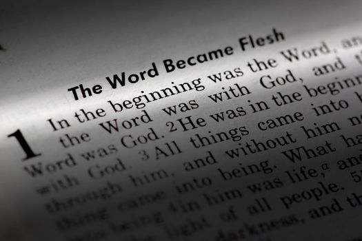 John 1:1 - The word became flesh. Popular New Testament passage