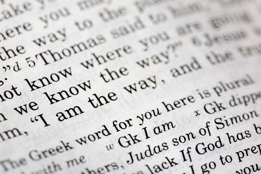 Popular New Testament passage John 14:6 - I am the way the truth and the light...