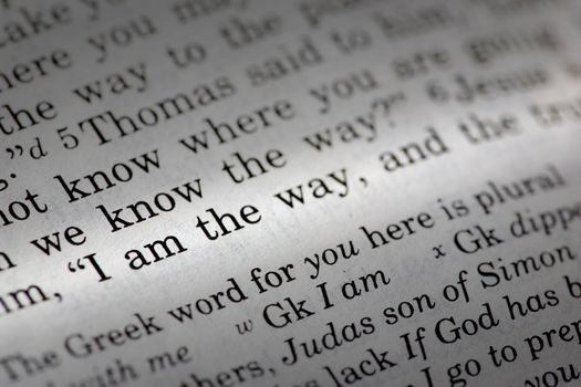 Popular New Testament passage John 14:6 - I am the way the truth and the light...