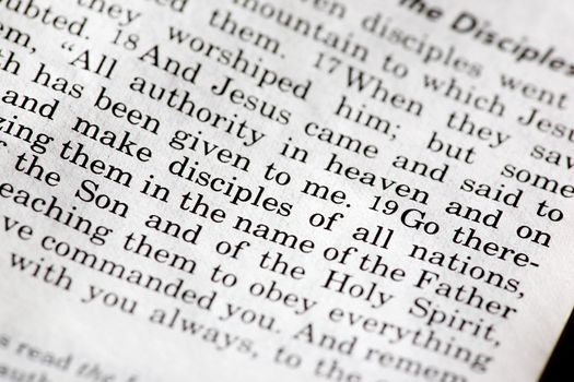 Mathew 28:19 - A popular passage in the Christian New Testament