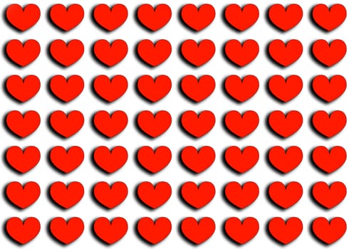 A set of love hearts for romantic concepts.