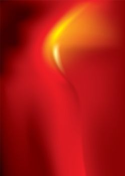 Abstract female outline in red and orange ideal background