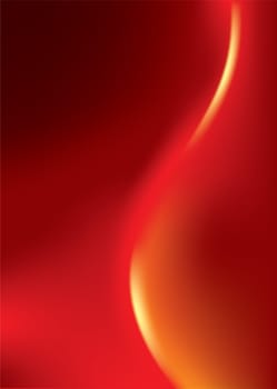 Abstract look at the female form in red and orange