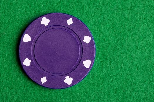 A $500 purple poker chip