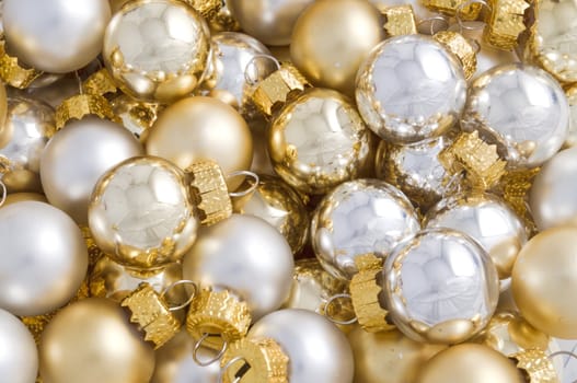 Full pack of  silver and golden christmas balls
