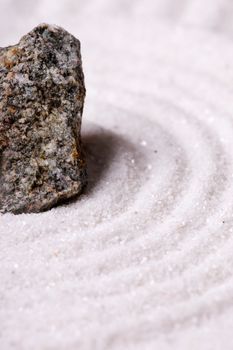 A zen rock garden macro detail
