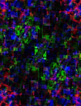 A abstract background made out of colour and square shapes.