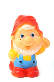 toy in the form of a dwarf on a white background