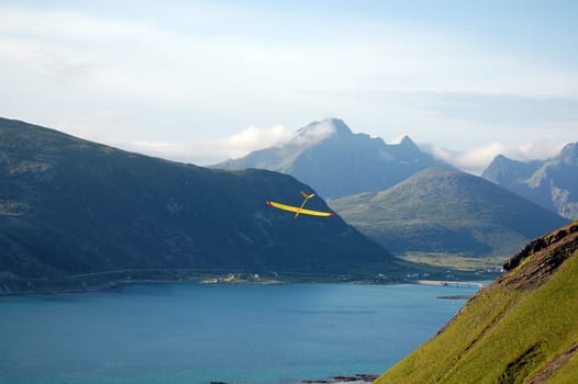 glider in beautiful surroundings