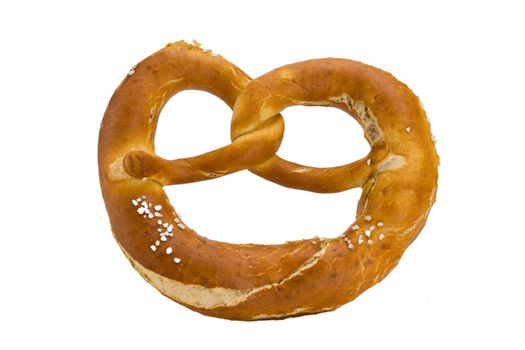 bavarian pretzel isolated on white background