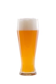 bavarian wheat beer isolated on white