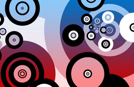 Clean Simple Abstract Background on Many Circles