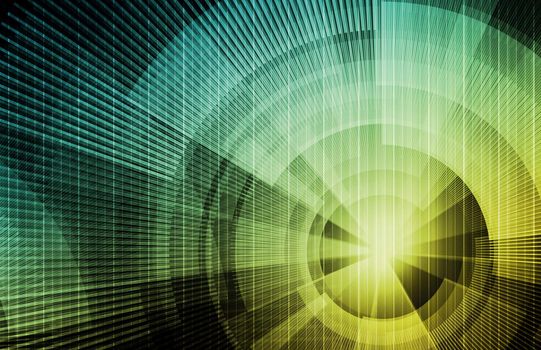 Modern Technology Code Illustration Lines as Art