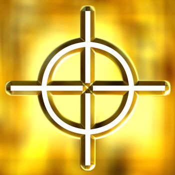 3d golden framed target