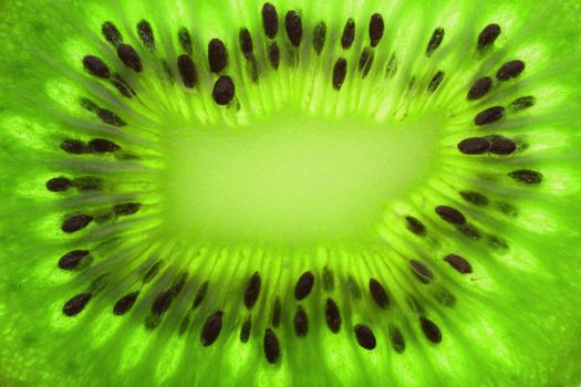 Abstract photo of a kiwi