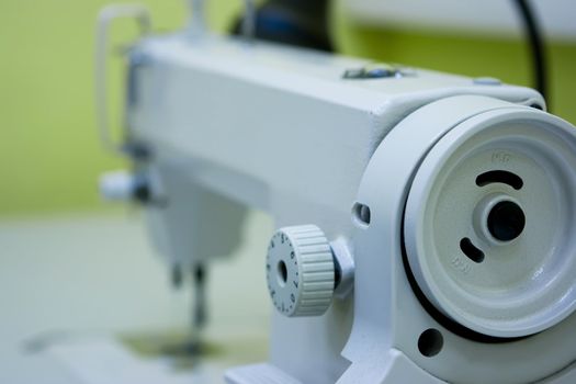 A sewing machine on a table