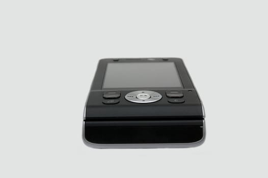 modern black phone isolated on background