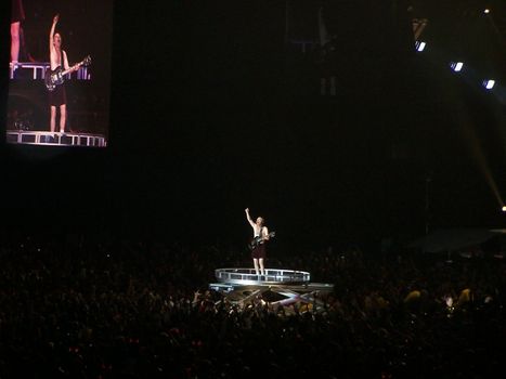 on stage with acdc world tour 2008 toronto canada