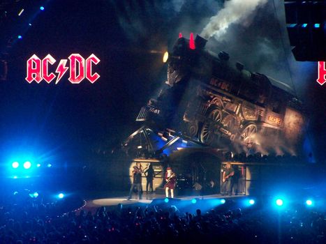 acdc train on stage world tour 2008 editorial use only