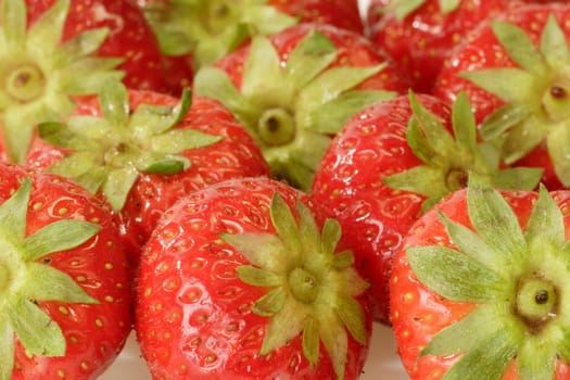 Close-up of fresh strawberries als background