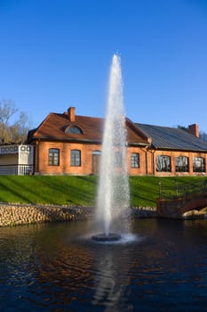 fountain in the park Belmontas, Lithuania
