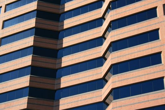 Close up of the modern building windows.
