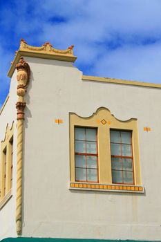 Close up of a building with unique architecture.
