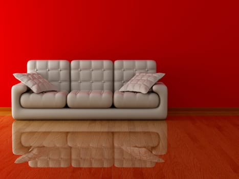 Interior of a living room. 3D image.