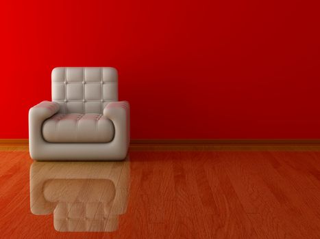 Interior of a living room. 3D image.