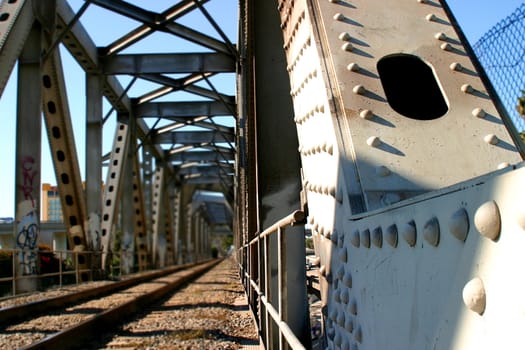 Train bridge in Ventura California