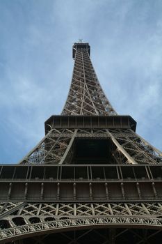 eiffel tower by blue sky