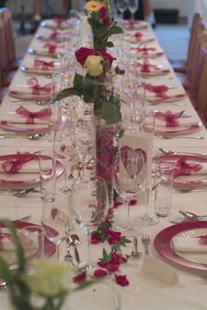 ceremonial decorated dinner table