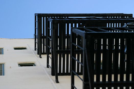 Fire escape stairs at a house in Ventura California