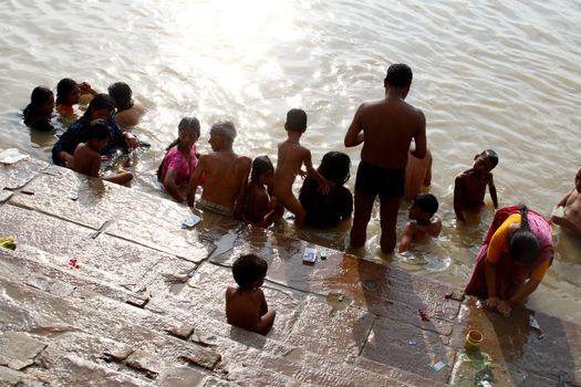 Religious ceremony at Varanasi Uttar Pradesh India