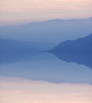 mountains layers at the portuguese national park