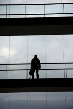 young business man in the office building