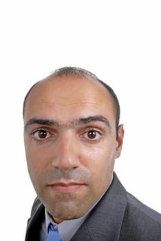 young business man portrait in white background