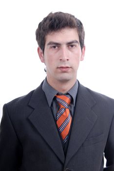 young business man portrait in white background