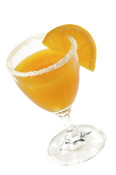 Fresh orange juice with orange slice