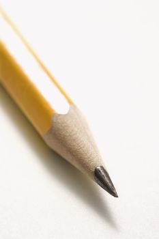 Close up of sharp pencil tip.