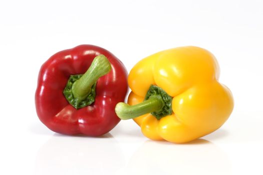 A closeup view of  pepper with bright background