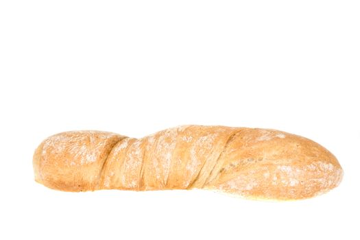 italian ciabatta bread isolated on white