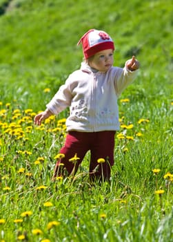 people series: little girl on the dandekion meadow