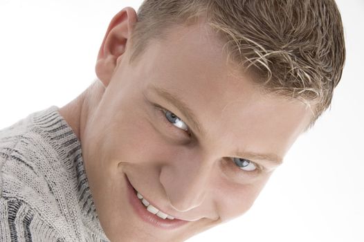 portrait of smiling man on an isolated background