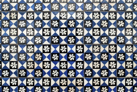 Detail of Portuguese glazed tiles.